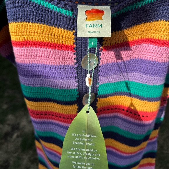 FARM Rio Multicolor Crochet Button-Up Dress - Picture 4 of 8